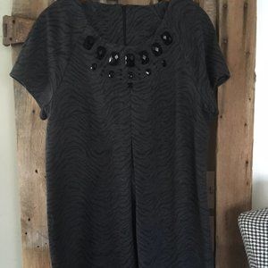 Relativity 1X animal print dress with gem accent